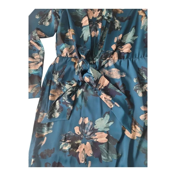 Calvin Klein Front-Knot Detail Long Sleeve Wrap Dress - Picture 8 of 13